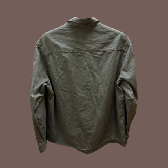 H&M Shacket | Olive Green Cotton | Size L | Minimalist - Picture 2 of 4
